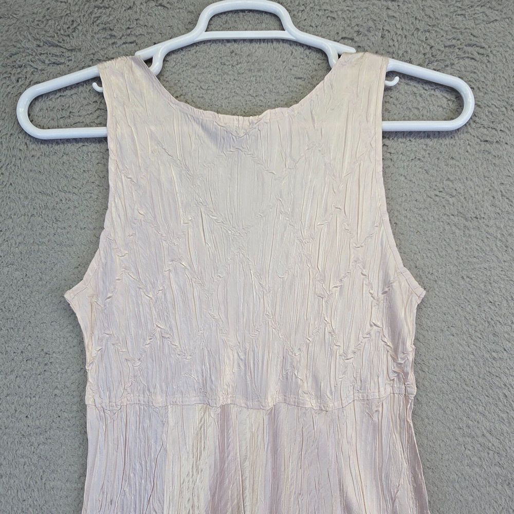 Vintage Komarov Maxi Dress‎ Womens L Jeweled Neckline Charmeuse Asymmetric Flowy - Picture 6 of 16